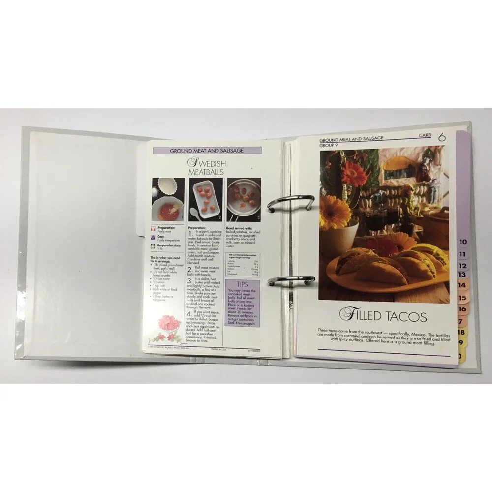 Simply Delicious Recipe 2 Ring Binder Cooking Vintage Menu Meal Planning RGUC